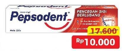 Promo Harga Pepsodent Pasta Gigi Pencegah Gigi Berlubang 225 gr - Alfamart