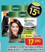 Promo Harga Garnier Hair Color 1 Hitam Alami, 3 Coklat Kehitaman 105 ml - Superindo