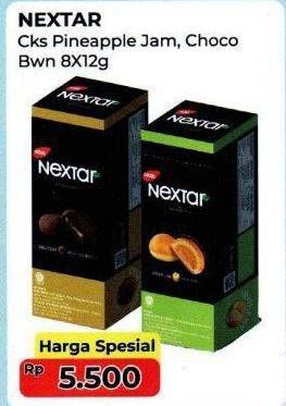 Promo Harga Nabati Nextar Cookies Nastar Pineapple Jam, Brownies Choco Delight per 8 pcs 14 gr - Alfamart