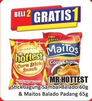 Promo Harga Mr Hottest Sticks/Mr Hottest Maitos Corn Chips   - Hari Hari