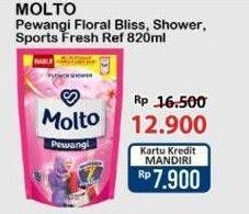 Promo Harga Molto Pewangi Floral Bliss, Flower Shower, Sports Fresh 820 ml - Alfamart