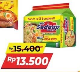 Promo Harga Sedaap Mie Kuah Soto per 5 pcs 75 gr - Alfamart