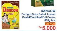 Promo Harga DANCOW FortiGro Susu Bubuk Full Cream, Instant, Instant Cokelat 800 gr - Indomaret