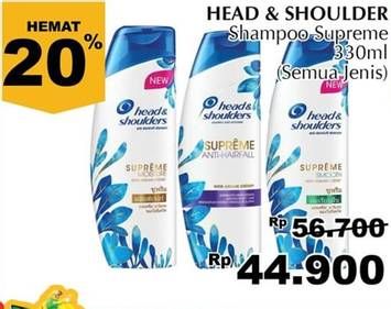Promo Harga HEAD & SHOULDERS Supreme Shampoo All Variants 330 ml - Giant