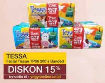 Promo Harga Tessa Facial Tissue TP 06 per 2 pouch 200 pcs - Yogya