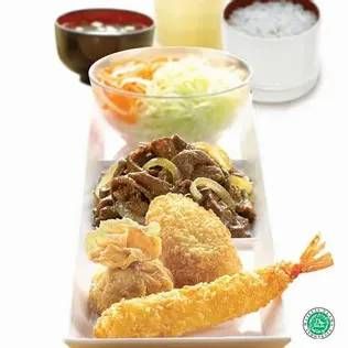 Promo Harga Hokben Premium Set Seafood Beef Teriyaki  - HokBen