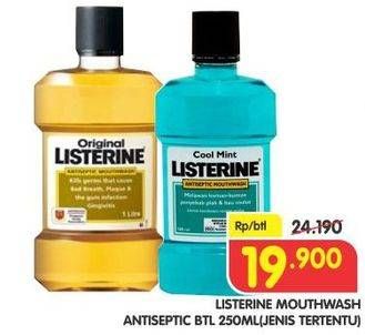 Promo Harga LISTERINE Mouthwash Antiseptic Jenis Tertentu 250 ml - Superindo