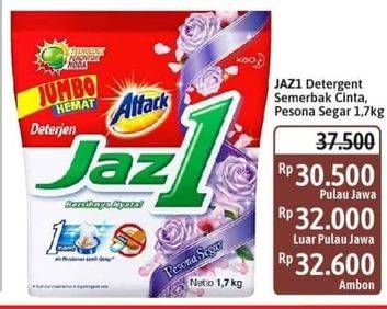 Promo Harga Attack Jaz1 Detergent Powder Semerbak Cinta, Pesona Segar 1700 gr - Alfamidi