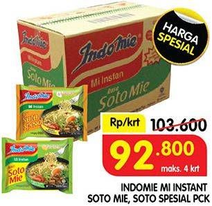 Promo Harga INDOMIE Mi Kuah Soto Mie, Soto Spesial per 40 pcs 70 gr - Superindo