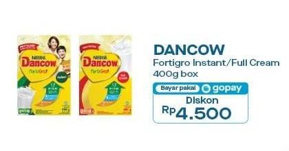 Promo Harga Dancow FortiGro Susu Bubuk Full Cream, Instant 400 gr - Indomaret