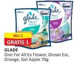 Promo Harga Glade Car Fresh Exotic Flowers, Ocean Escape, Citrus, Sweet Apple 85 gr - Alfamart