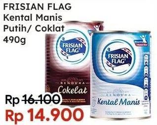 Promo Harga FRISIAN FLAG Susu Kental Manis Cokelat, Putih 490 gr - Indomaret