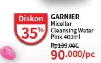 Promo Harga Garnier Micellar Water Pink 400 ml - Guardian