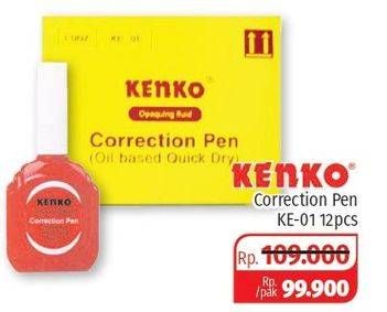 Promo Harga KENKO Correction Pen KE 01 12 pcs - Lotte Grosir