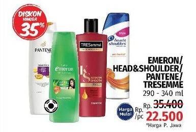 Promo Harga EMERON/HEAD & SHOULDER/TRESEMME/PANTENE Shampoo 290ml - 340ml  - LotteMart