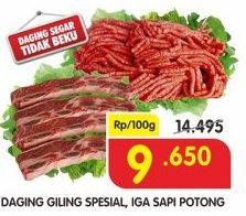 Promo Harga daging giling/iga sapi  - Superindo