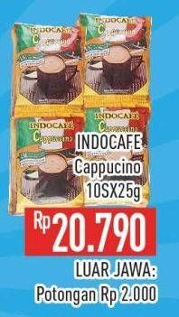 Promo Harga Indocafe Cappuccino per 10 sachet 25 gr - Hypermart