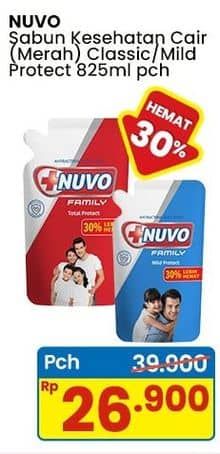 Promo Harga Nuvo Body Wash Classic, Mild Protect 825 ml - Indomaret