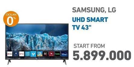 Promo Harga SAMSUNG/LG UHD Smart TV 43 Inci  - Electronic City
