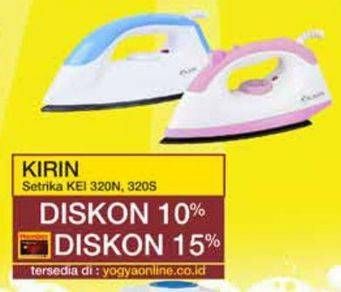 Promo Harga Kirin KEI-320N Electric Iron Pink, Biru  - Yogya