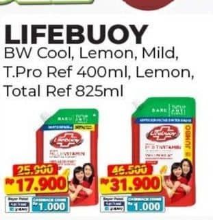 Promo Harga Lifebuoy Body Wash Lemon Fresh, Total 10 850 ml - Alfamart