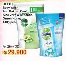 Promo Harga DETTOL Body Wash Moisture Aloe Vera Avocado, Cool, Onzen Hachimitsu Shea Butter 410 ml - Indomaret