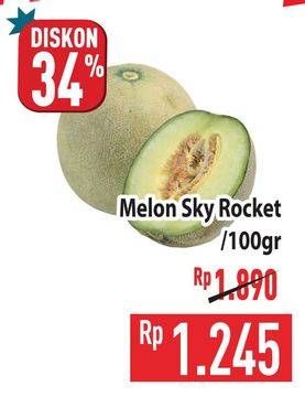 Promo Harga Melon Sky Rocket per 100 gr - Hypermart