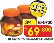 Promo Harga 365 Crunchy Chocomaltine per 3 botol 200 gr - Superindo