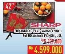 Promo Harga SHARP 2T-C42BG1i | Full HD Android TV 42"  - Hypermart