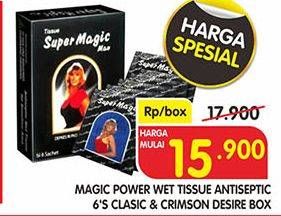 Promo Harga SUPER MAGIC Tissue Antiseptik 6 pcs - Superindo