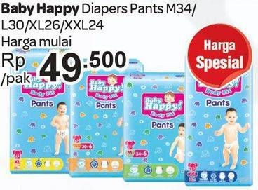 Promo Harga Baby Happy Body Fit Pants M34, L30, XL26, XXL24 24 pcs - Carrefour