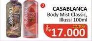Promo Harga CASABLANCA Body Mist Classic, Illussion 100 ml - Alfamidi