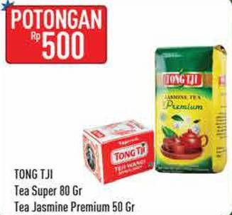 Promo Harga TONG TJI Teh Bubuk Premium 10x50gr/ Super 80gr  - Hypermart