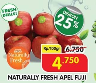 Promo Harga Naturally Fresh Apel Fuji per 100 gr - Superindo