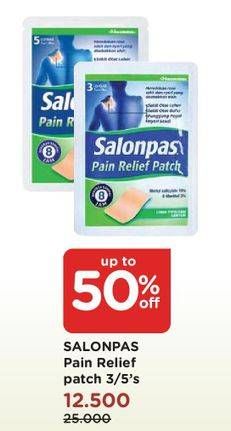 Promo Harga SALONPAS Pain Relief Patch 5 pcs - Watsons