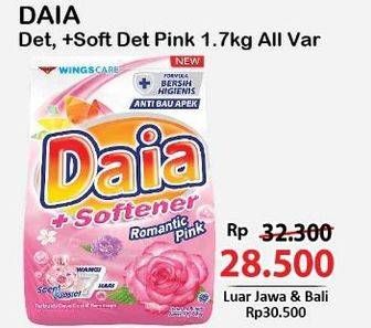 Promo Harga Daia Deterjen Bubuk + Softener Pink 1700 gr - Alfamart