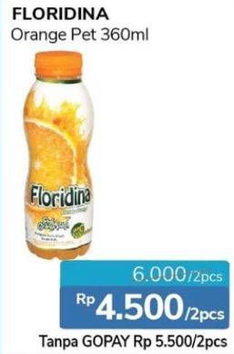 Promo Harga FLORIDINA Juice Pulp Orange per 2 botol 360 ml - Alfamidi
