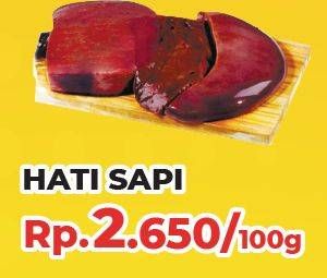 Promo Harga Beef Liver (Hati Sapi) per 100 gr - Yogya