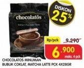 Promo Harga Chocolatos Chocolate Bubuk Matcha per 4 sachet 26 gr - Superindo
