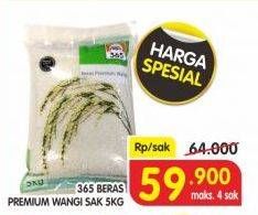 Promo Harga 365 Beras 5 kg - Superindo