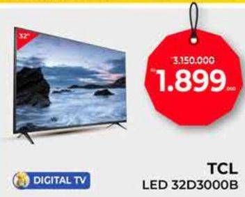 Promo Harga TCL L32D3000B | LED TV  - Yogya