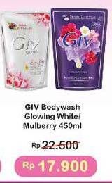 Promo Harga GIV Body Wash Glowing White Mulberry Collagen, White 450 ml - Indomaret