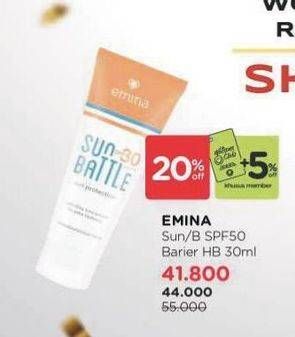 Promo Harga Emina Sun Battle SPF 30+ PA+++ 30 ml - Watsons