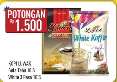 Promo Harga Luwak White Koffie 10 pcs - Hypermart