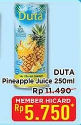 Promo Harga Duta Juice Sari Buah Nanas 250 ml - Hypermart
