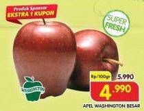 Promo Harga Apel Washington B Besar per 100 gr - Superindo