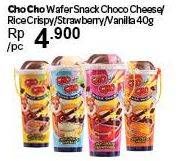 Promo Harga CHO CHO Wafer Snack Choco Cheese, Rice Cripsy, Strawberry, Vanilla 40 gr - Carrefour