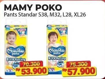 Promo Harga Mamy Poko Pants Xtra Kering XL26 26 pcs - Alfamart