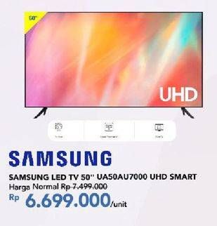Promo Harga Samsung UA50AU7000 UHD Smart TV  - Carrefour
