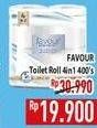 Promo Harga Favour Toilet Roll Tissue per 4 bag 400 sheet - Hypermart